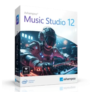 Ashampoo Music Studio 12 software box with astronaut