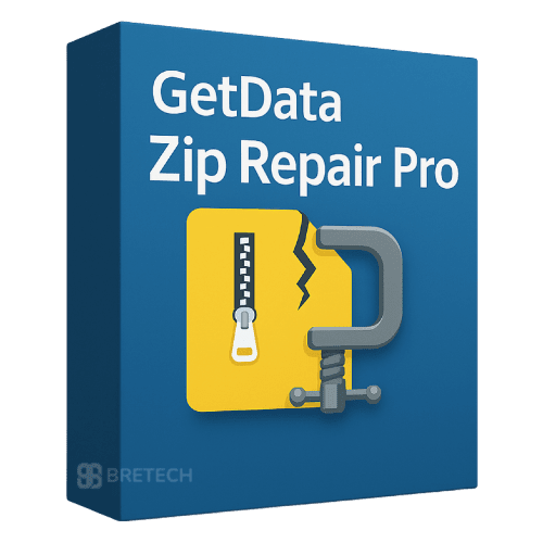 GetData Zip Repair Pro software box for ZIP file repair