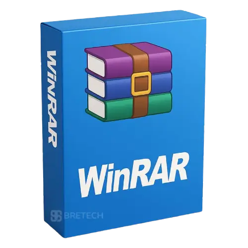 WinRAR software package with colorful design