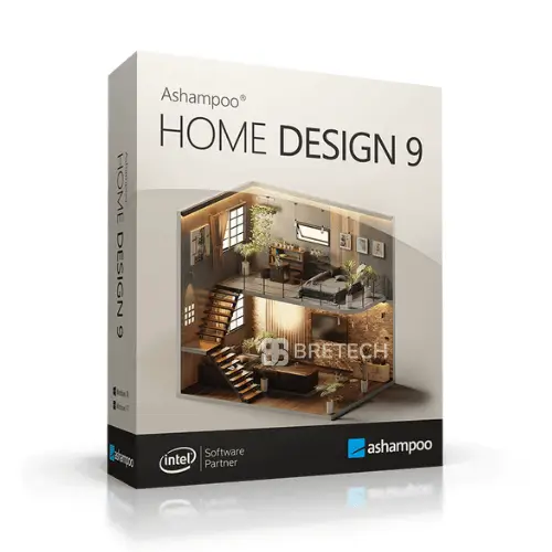 Ashampoo Home Design 9 software box.
