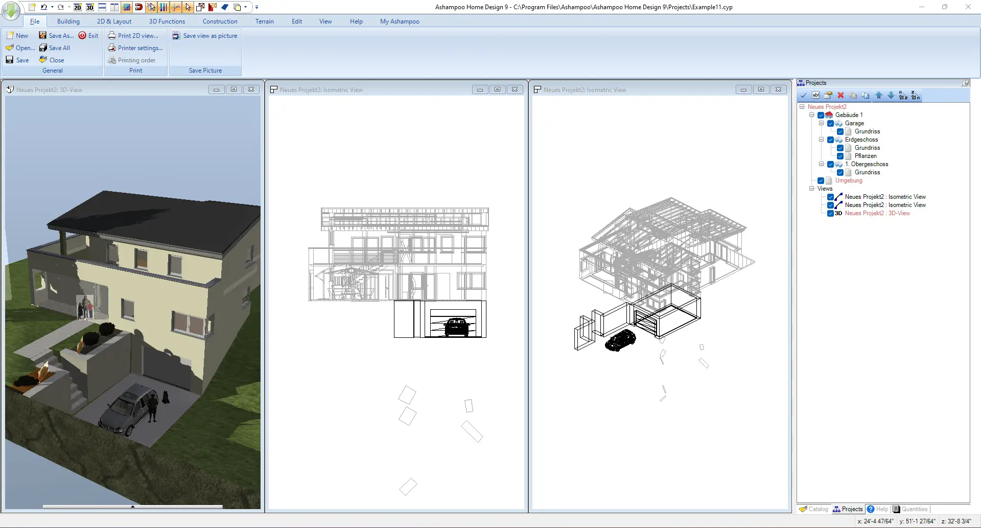 Home design 3D models and architectural plans.