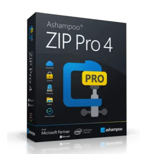 Ashampoo ZIP Pro 4 software box packaging
