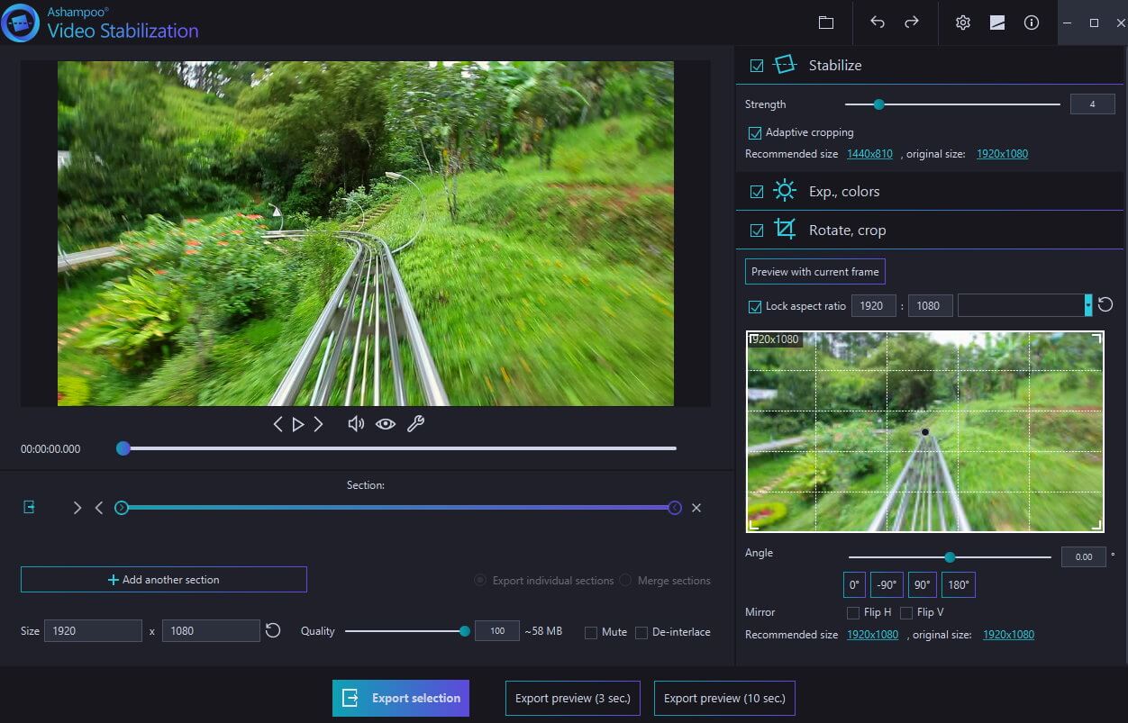 ashampoo video stabilization