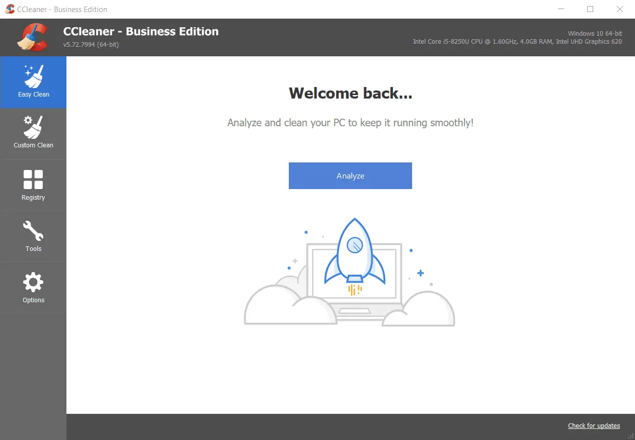 CCleaner Business Edition interface screenshot.