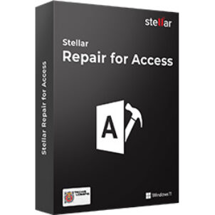 Stellar Repair for Access software box, Windows compatibility.