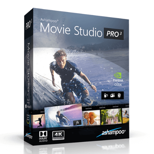 Ashampoo Movie Studio Pro 3 software box.