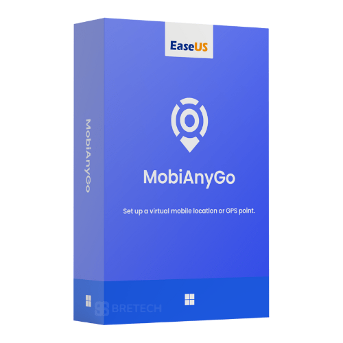 EaseUS MobiAnyGo software box with GPS spoofing feature.