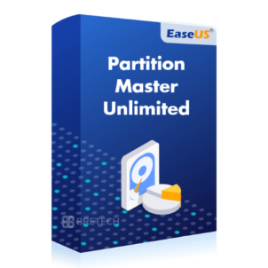 EaseUS Partition Master Unlimited software package box.