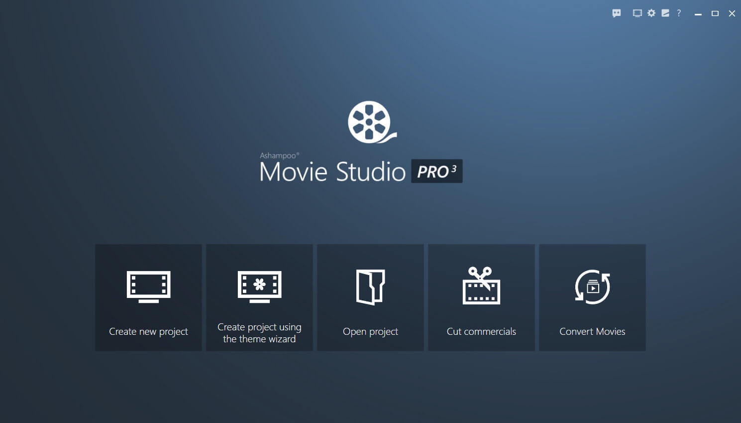Screenshot of Ashampoo Movie Studio Pro 3 software interface.
