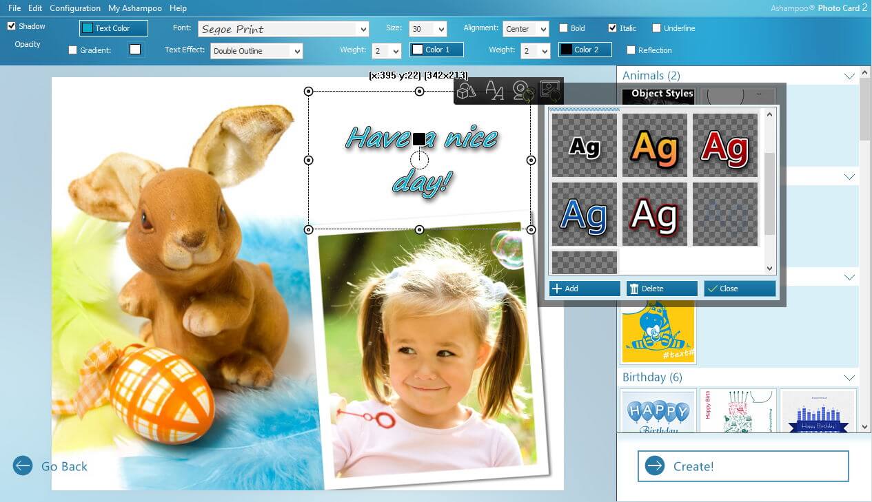 Screenshot of graphic design software with text and images.