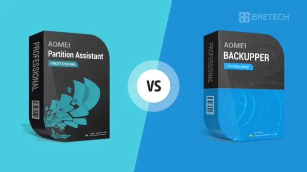 AOMEI Partition Assistant vs AOMEI Backupper Professional software comparison