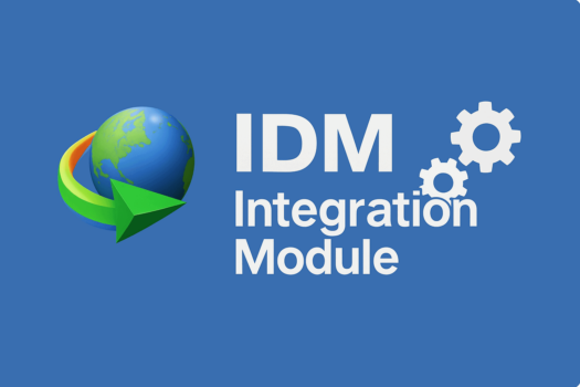 IDM Integration Module logo with globe and gears
