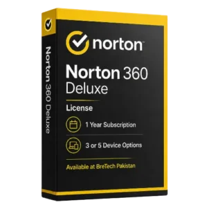 Norton 360 Deluxe antivirus software box