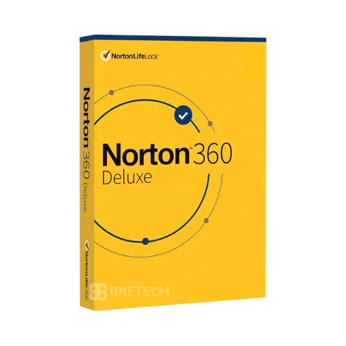 Norton 360 Deluxe antivirus software box