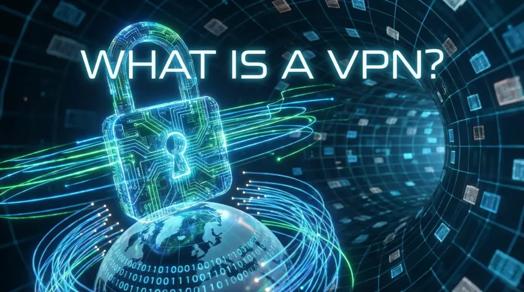 Illustration explaining what a VPN is.