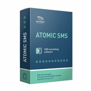 Atomic SMS marketing software box