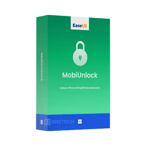 EaseUS MobiUnlock software box for iOS devices.