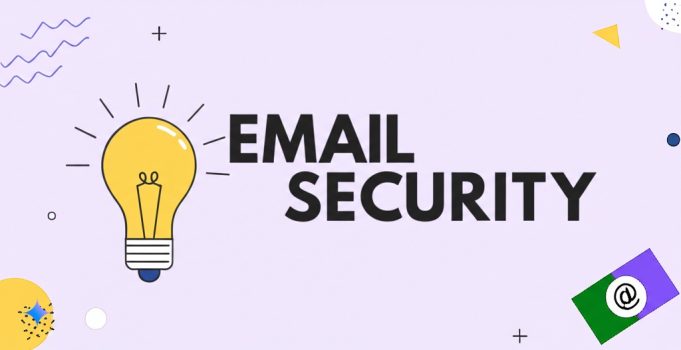 Light bulb with text 'Email Security'