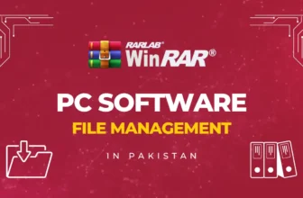 WinRAR file management software for PCs in Pakistan.