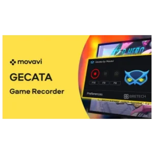 Movavi Gecata game recorder interface screenshot.