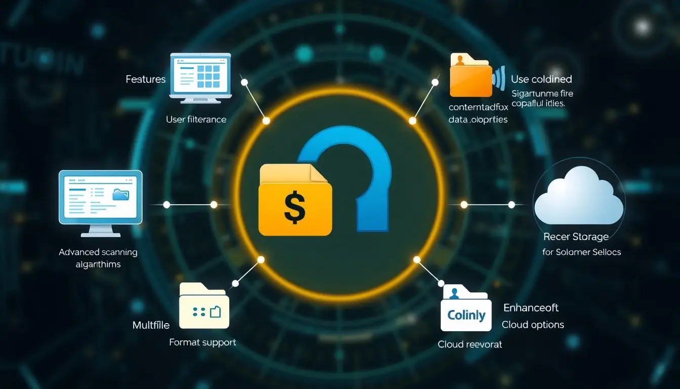Diagram of software features and storage options.