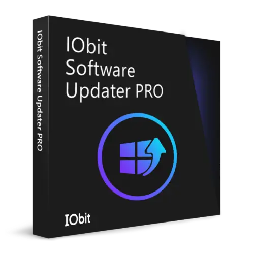 IObit Software Updater PRO packaging design.