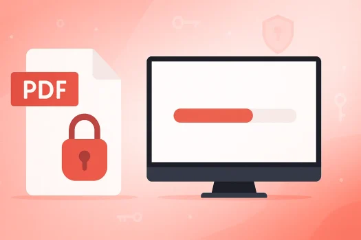 Secure PDF file processing on a computer