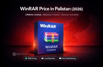 WinRAR pricing details for Pakistan, 2026.