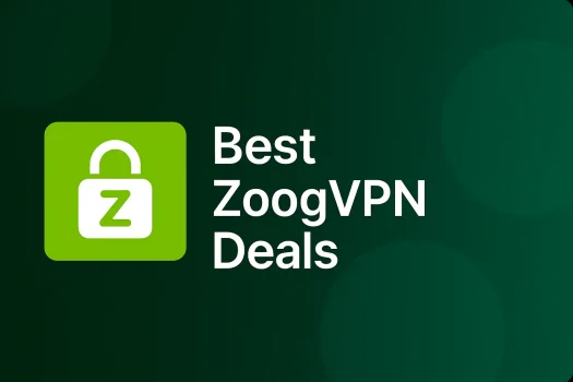 Promotional graphic for ZoogVPN deals