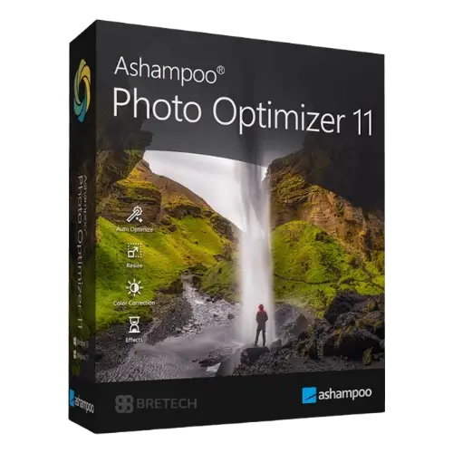 Ashampoo Photo Optimizer 11 software box design.