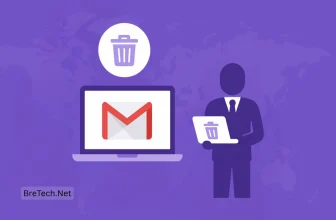 User managing Gmail with delete icon illustration.