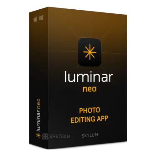 Luminar Neo photo editing app packaging