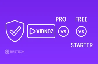 Comparison of Vidnoz subscription plans: Pro, Free, Starter.