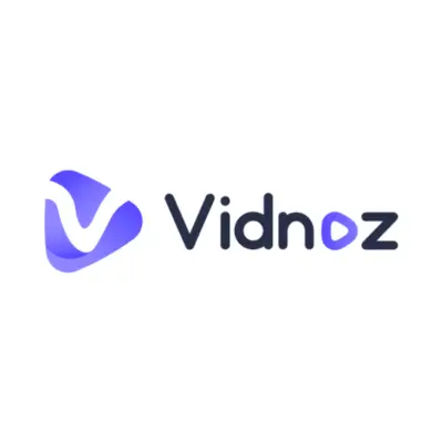 Vidnoz logo with purple color scheme.