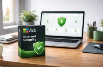 AVG Internet Security software box on desk