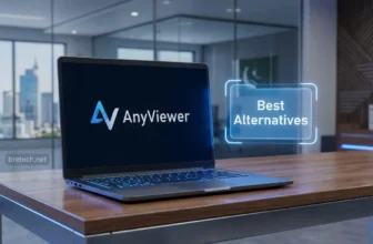 AnyViewer software displayed on a laptop screen