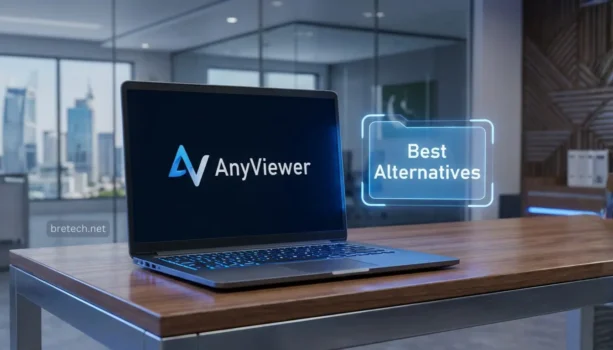 AnyViewer software displayed on a laptop screen