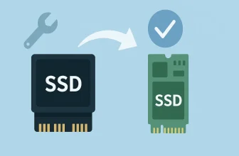 Illustration of SSD installation process