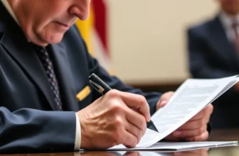 Person signing a document with a pen.