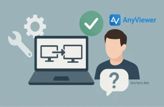 Person using AnyViewer for remote desktop connection