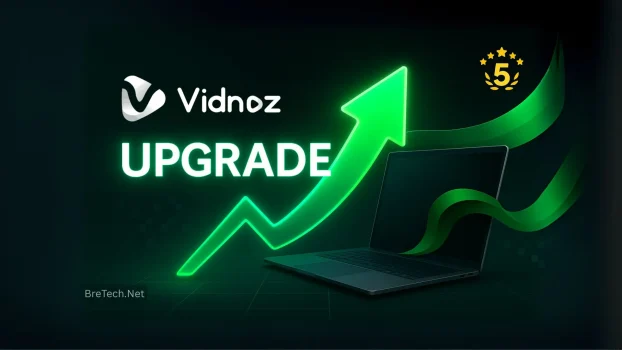 Vidnoz upgrade with a rising arrow graphic.