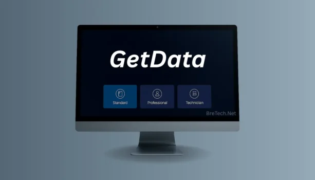 GetData software options on computer screen