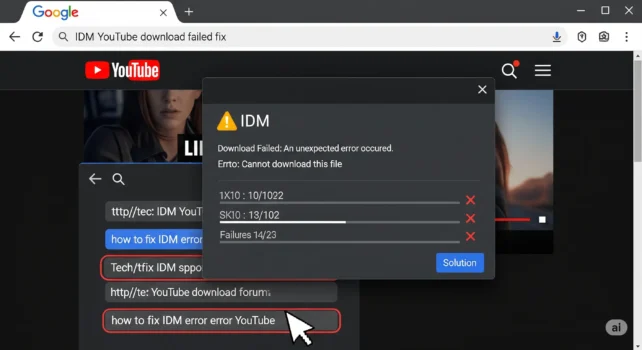 IDM Cannot Download This Protected Stream,IDM cannot download a video from a protected stream