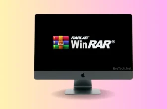 WinRAR logo on a computer monitor