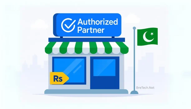 Authorized partner store in Pakistan with rupee sign