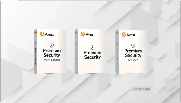 Avast Premium Security software boxes display