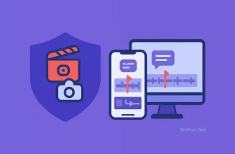Video editing on phone and computer illustration