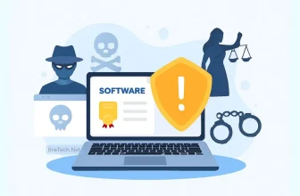 Cybersecurity warning about software piracy risks and legal consequences
