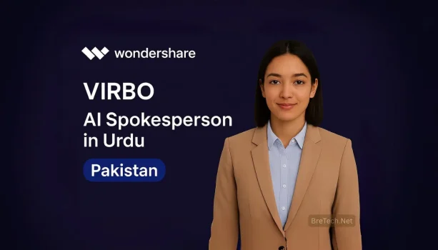 AI spokesperson Virbo presenting in Urdu, Pakistan