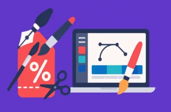 Graphic design tools laptop with discount tag